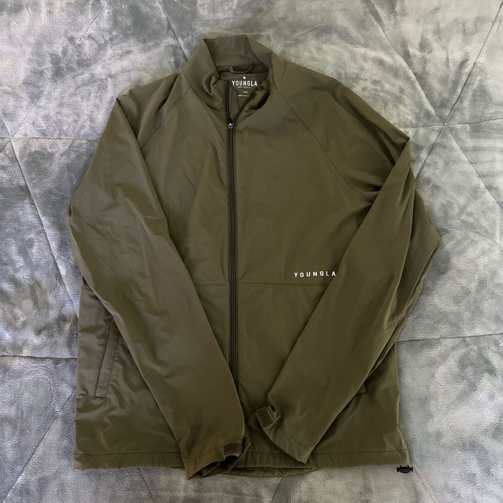 YoungLA Men's Green Windbreaker Jacket